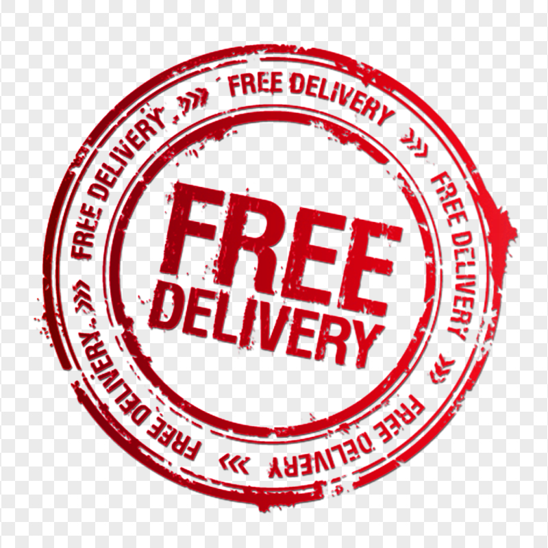 Round Free Delivery Stamp