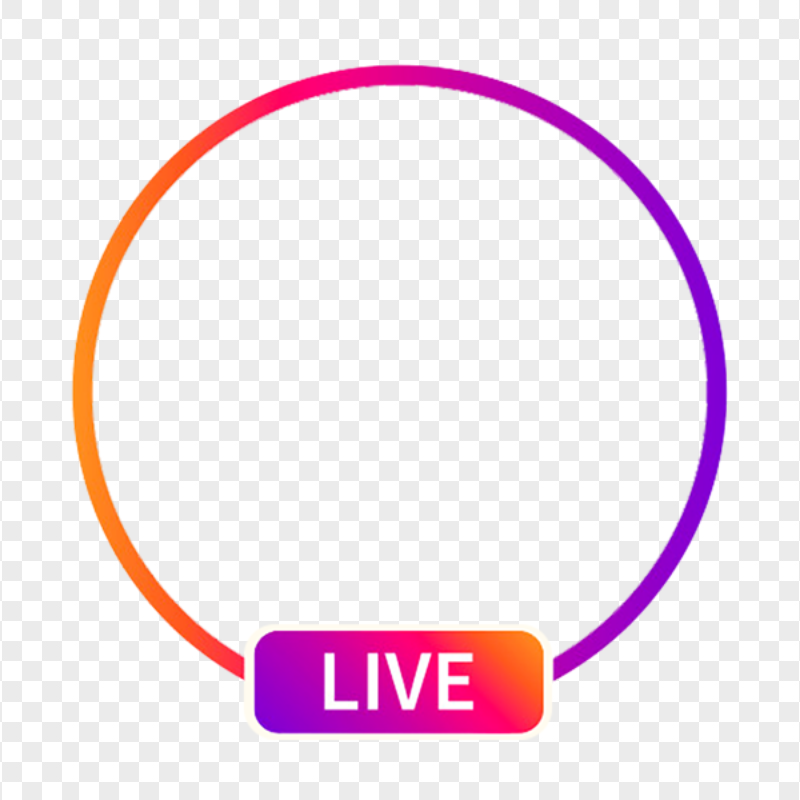 Round Instagram Live Streaming Social Media Icon