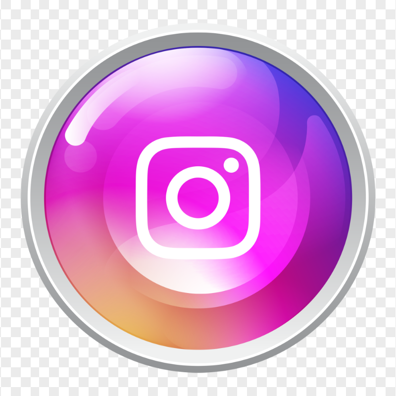 Round Instagram Social Media Button Icon