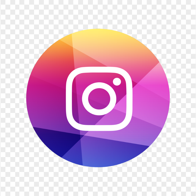 Round Instagram Social Media Triangle Pixel Icon