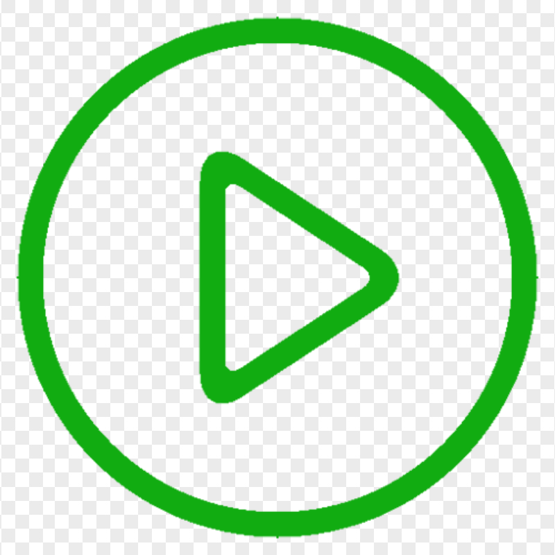 Round Play Video Player Green Icon Transparent PNG
