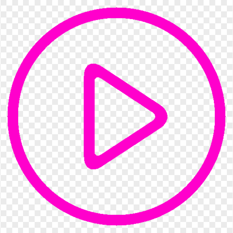 Round Play Video Player Pink Icon Transparent Background
