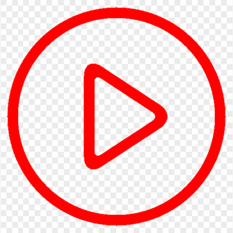 Round Play Video Player Red Icon Transparent PNG