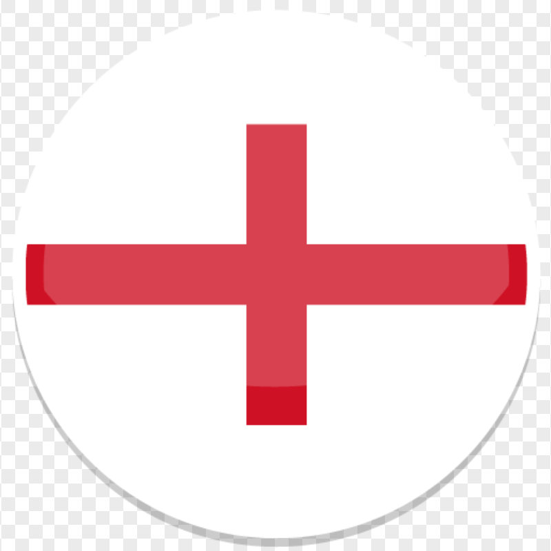Round UK England Flag Icon PNG