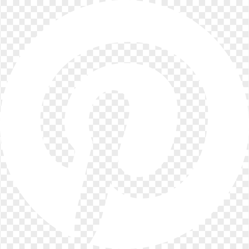 Round White Pinterest Logo