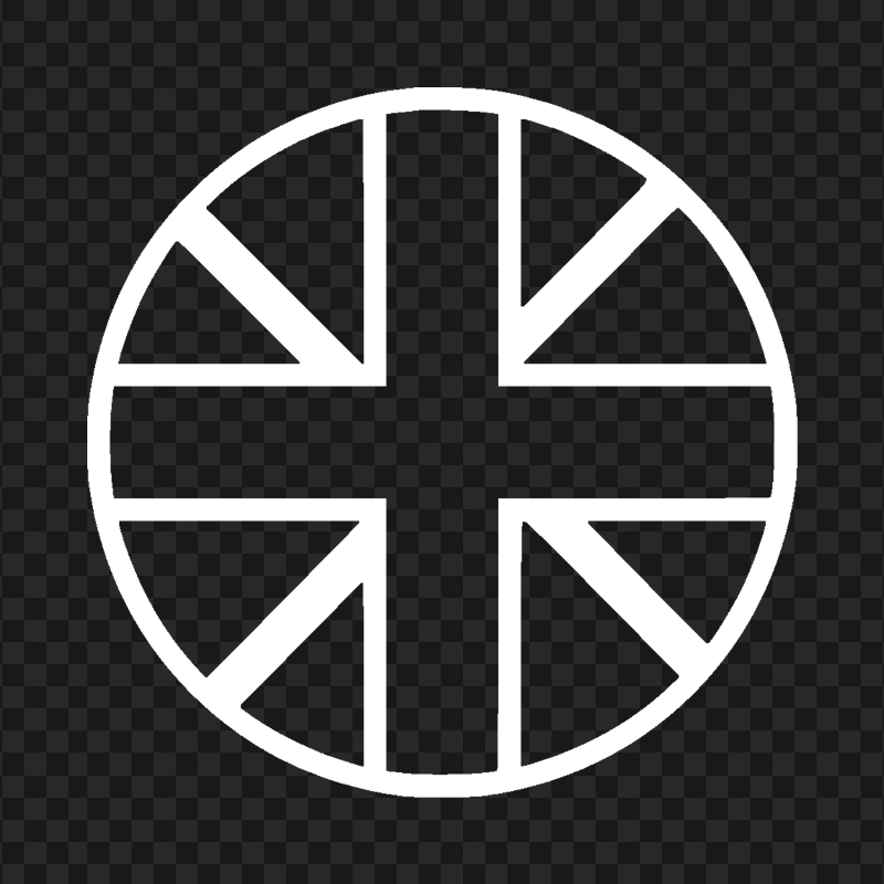 Round White United Kingdom UK Flag Icon Download PNG