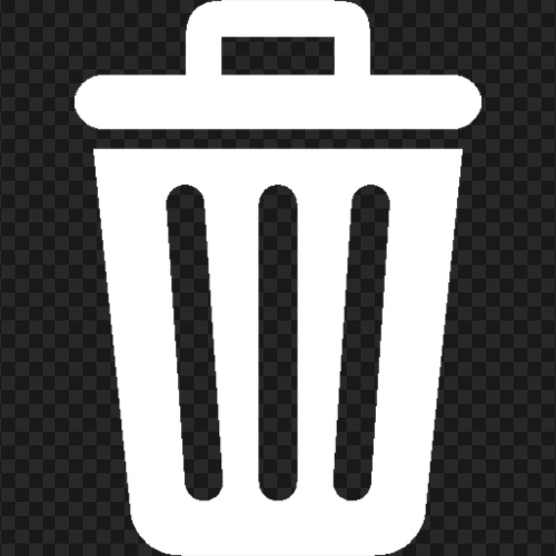 Rubbish Bin Basket Trash White Icon