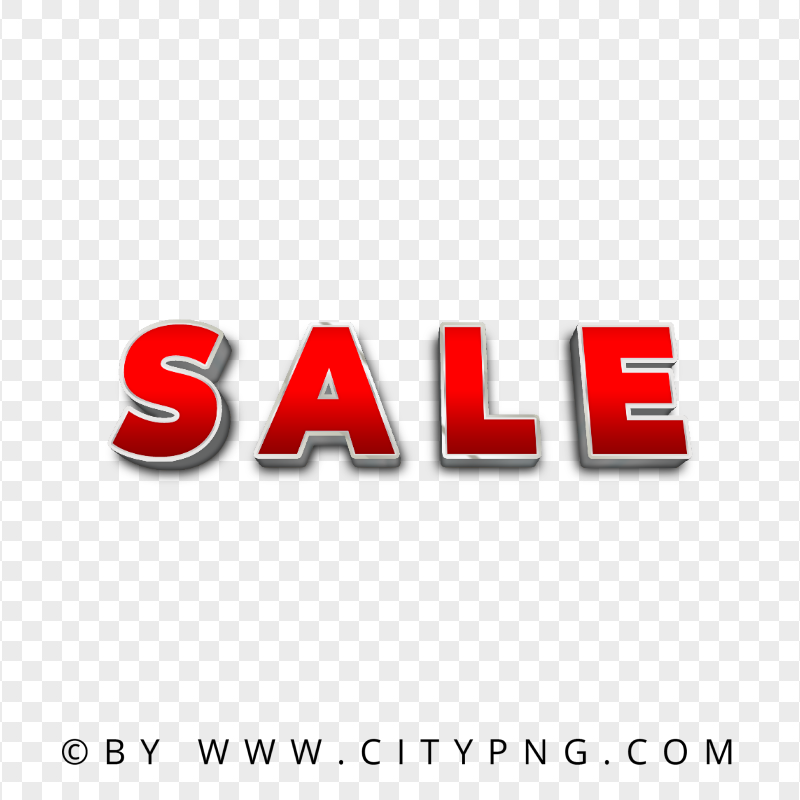 Sale 3D Word Label Logo Sign PNG Image