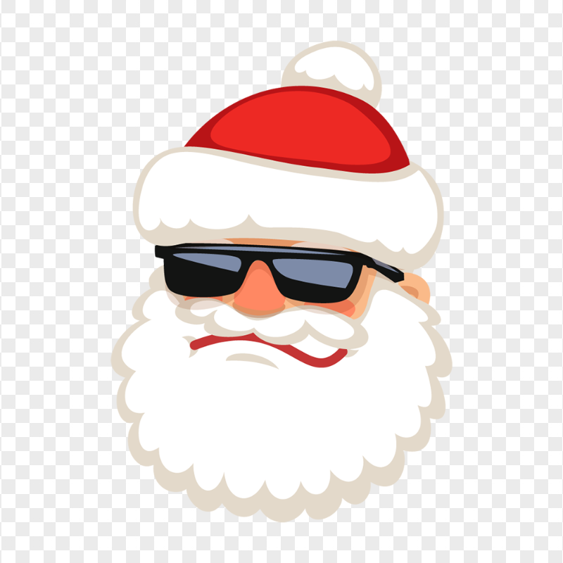 Santa Claus Cartoon Face Illustration PNG