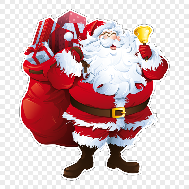 Santa Claus Christmas Sticker Cartoon Character