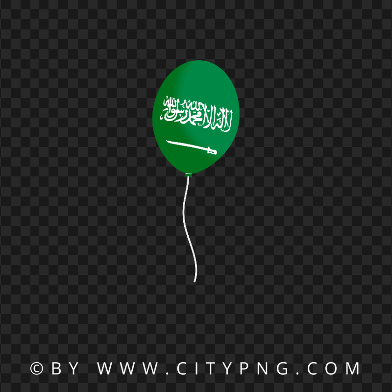 Saudi Arabia Flag Balloon HD Transparent PNG