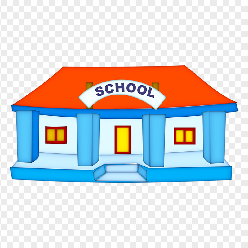 School Cartoon Clipart PNG