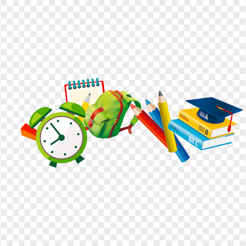 School Student Supplies Illustration PNG