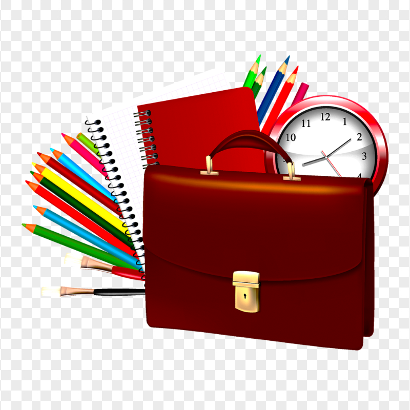 School Supplies Illustration FREE PNG