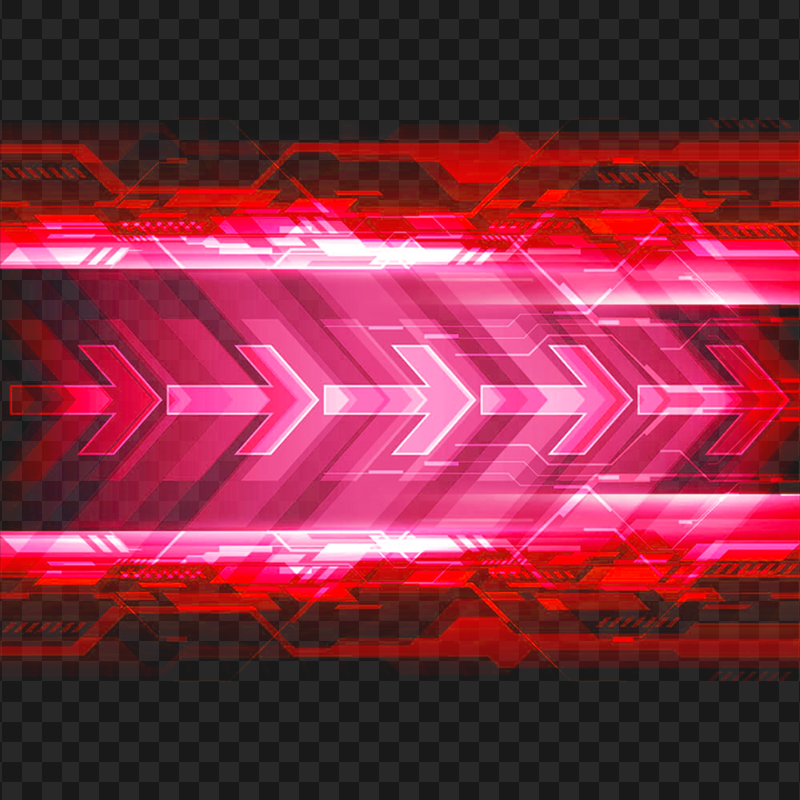 Science Technology Red Light Arrows Effect HD PNG
