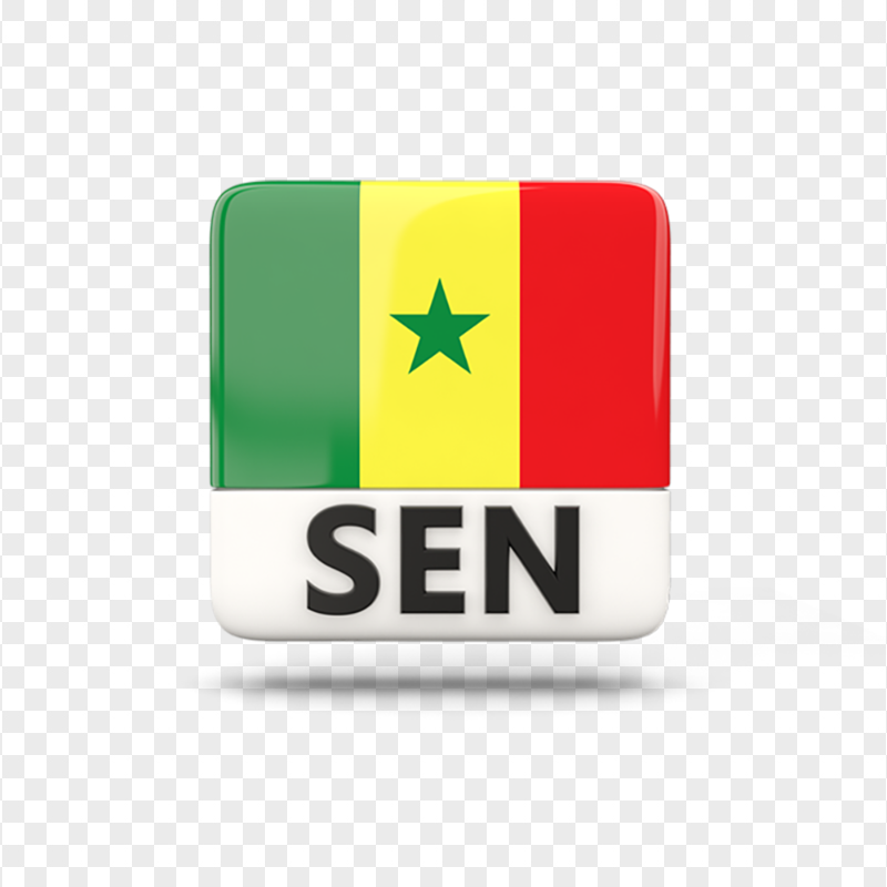 Senegal SEN Square Flag Icon PNG