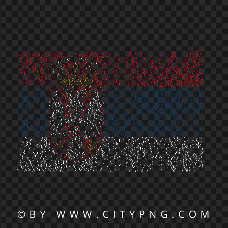 Serbia Flag Confetti Effect HD Transparent PNG