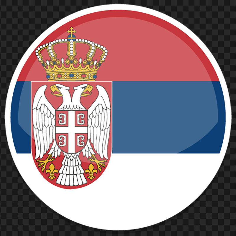 Serbia Flag Roound Icon