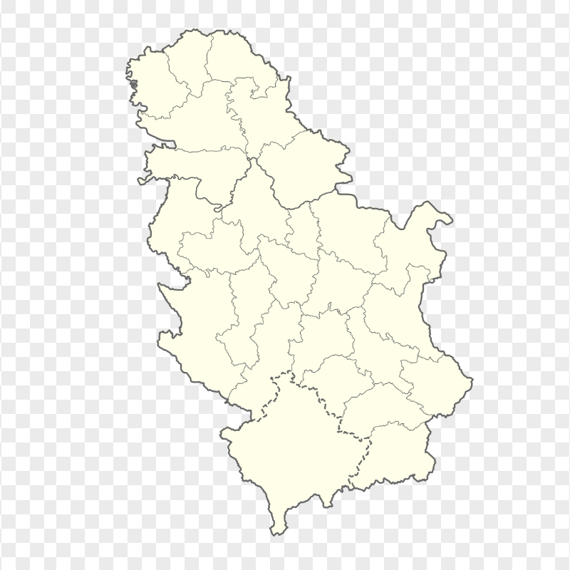 Serbia States Map PNG