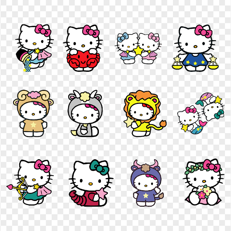 Set Of Hello Kitty Cute Stickers HD Transparent Background Citypng set-of-hello-kitty-cute-stickers-hd-transparent-background-citypng
