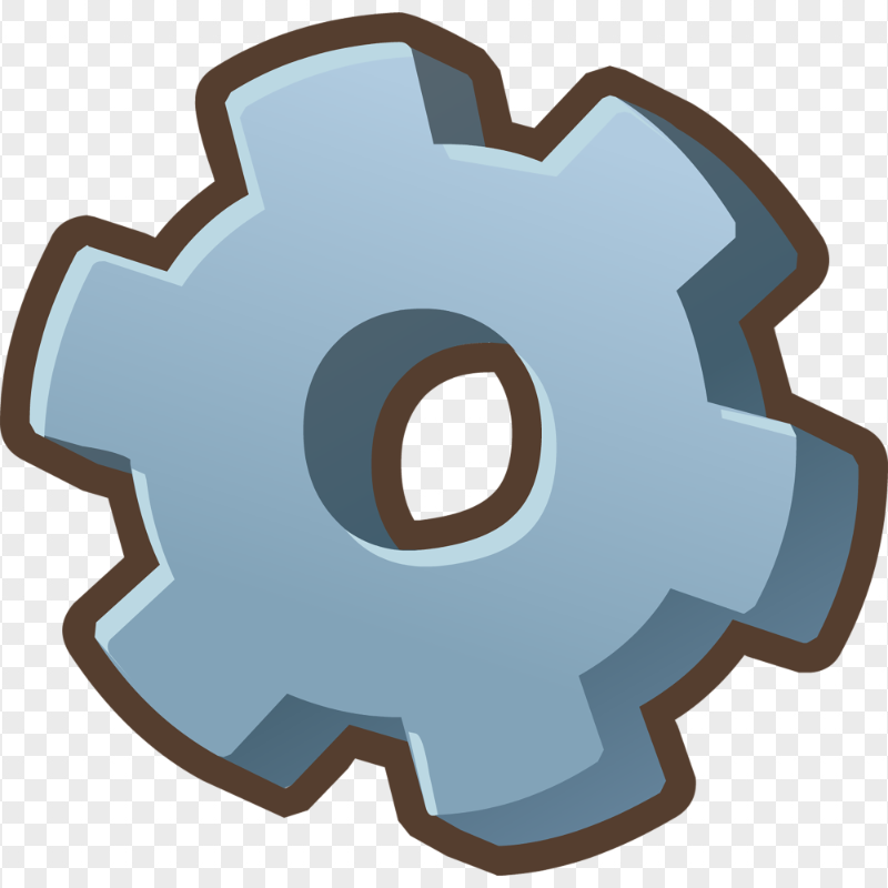 Settings Gear Cartoon Vector Icon