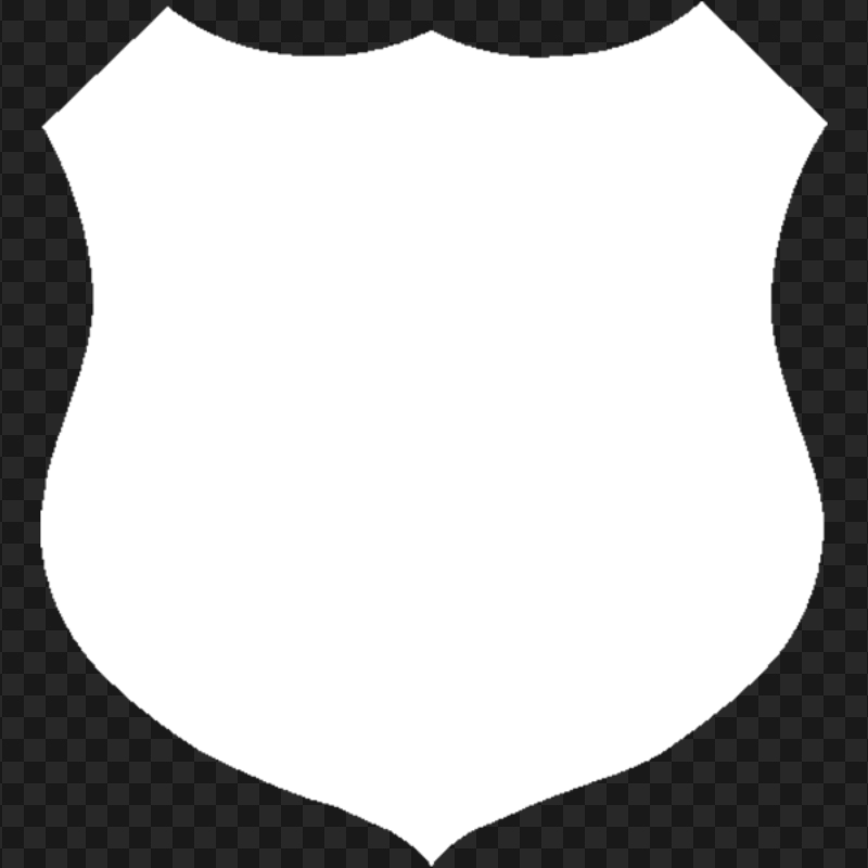 Shield Shape White Icon PNG