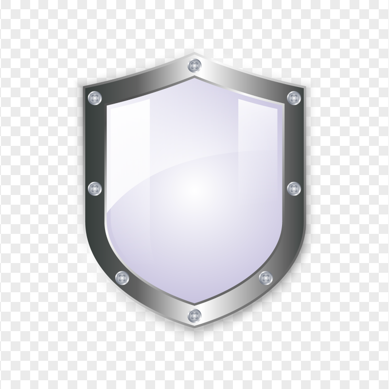 Silver Gray Shield Security Sign Logo PNG