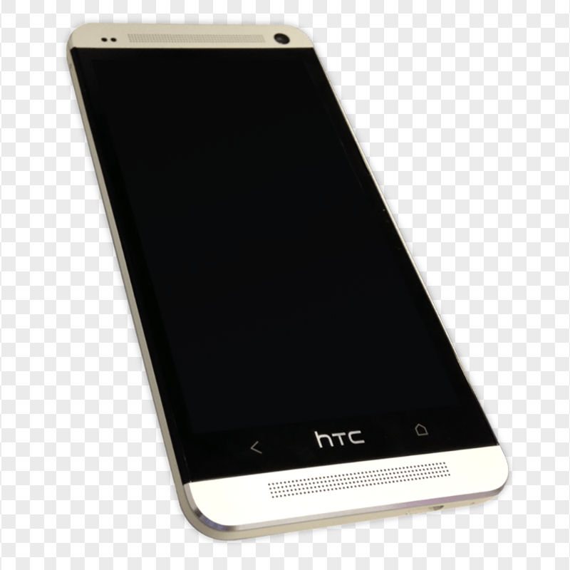 Silver HTC One M7 phone