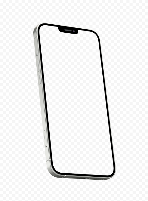 Silver iPhone 13 Pro Mockup FREE PNG