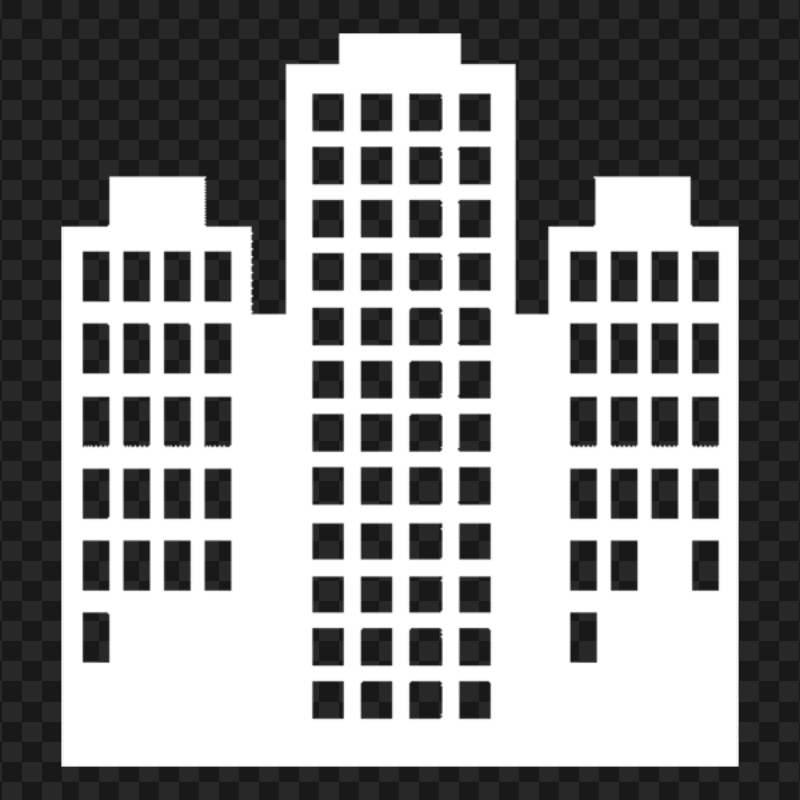 Skyscraper Building White Icon PNG