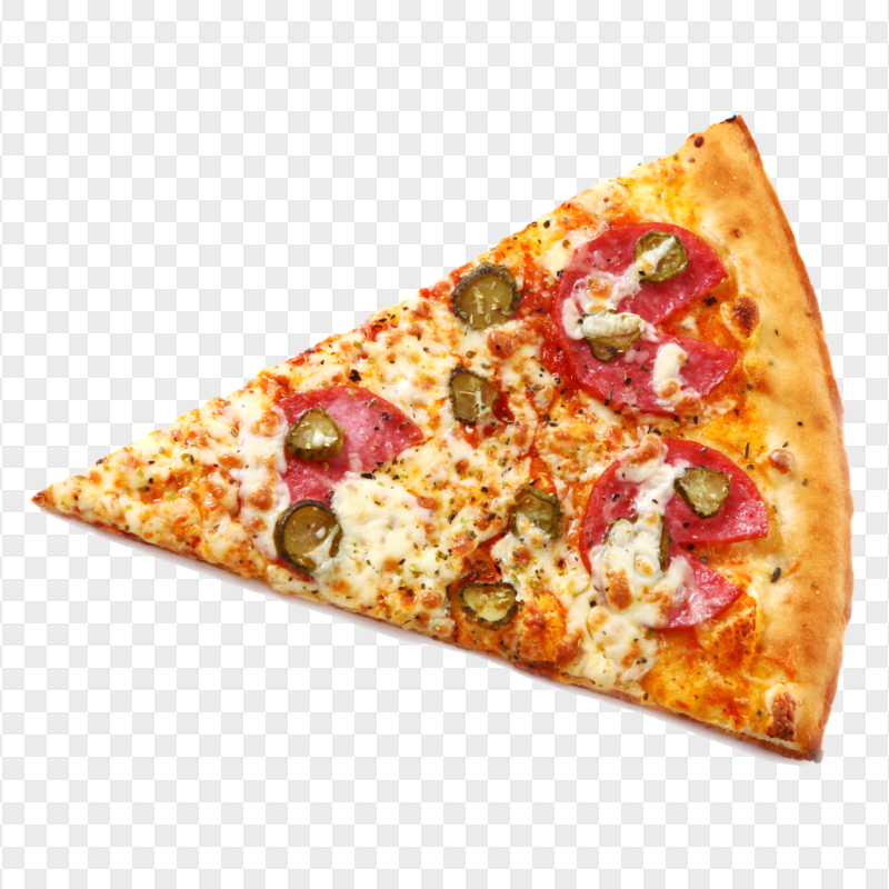 Slice of Fresh Pepperoni Pizza HD Transparent Background