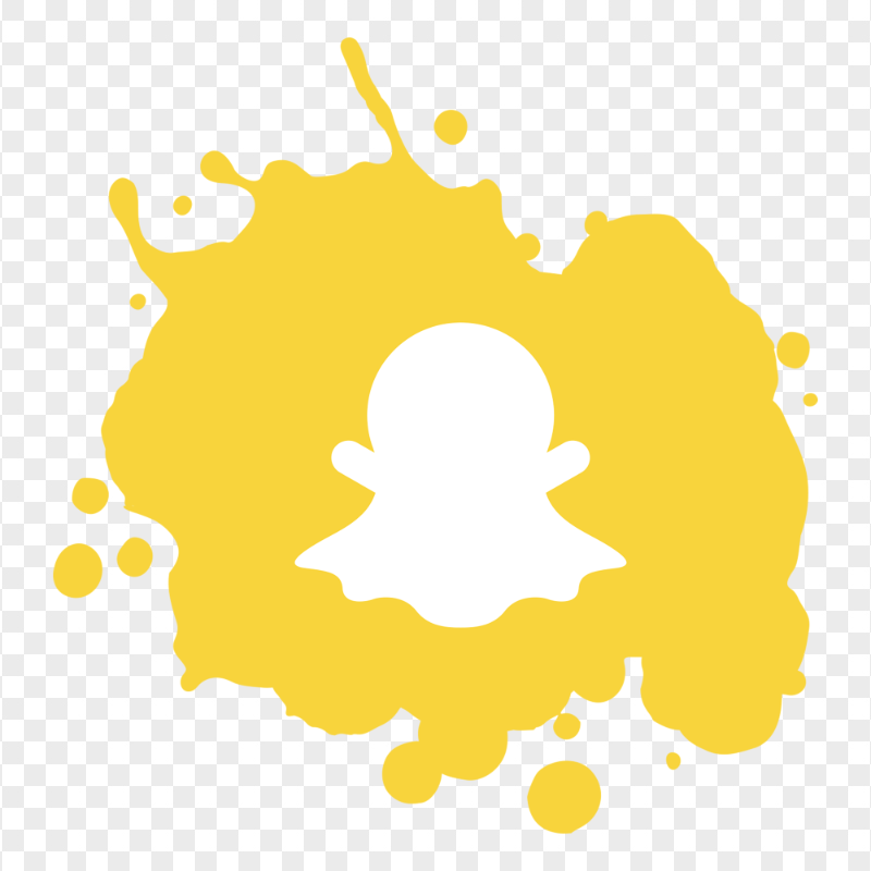 Snapchat Yellow Paint Splash Contains Ghost Icon