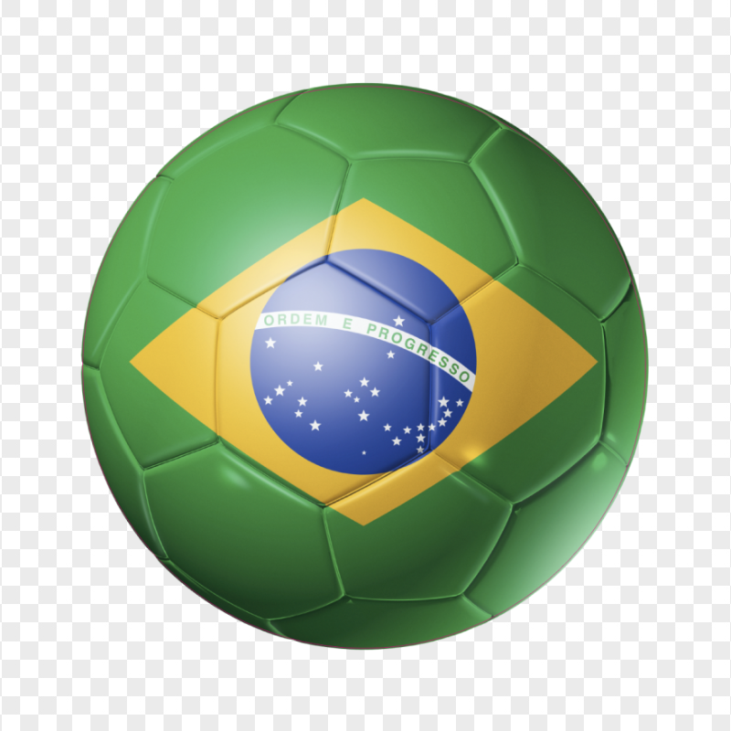 Soccer Ball With Brazil Flag Transparent PNG