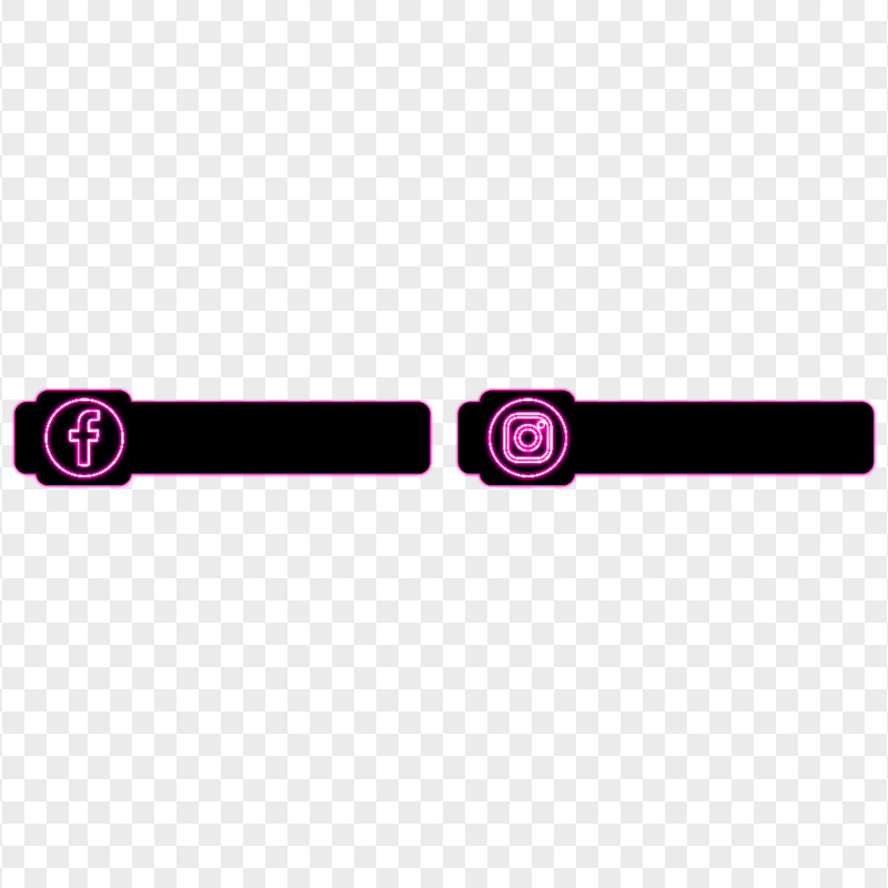 Social Media Black & Pink Banner Lower Third HD PNG