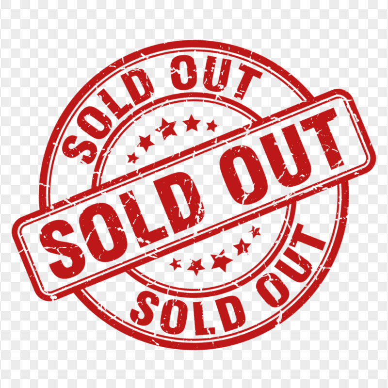 Sold Out Round Red Stamp