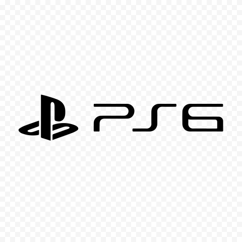 Sony PS 6 Black Logo HD Transparent Background