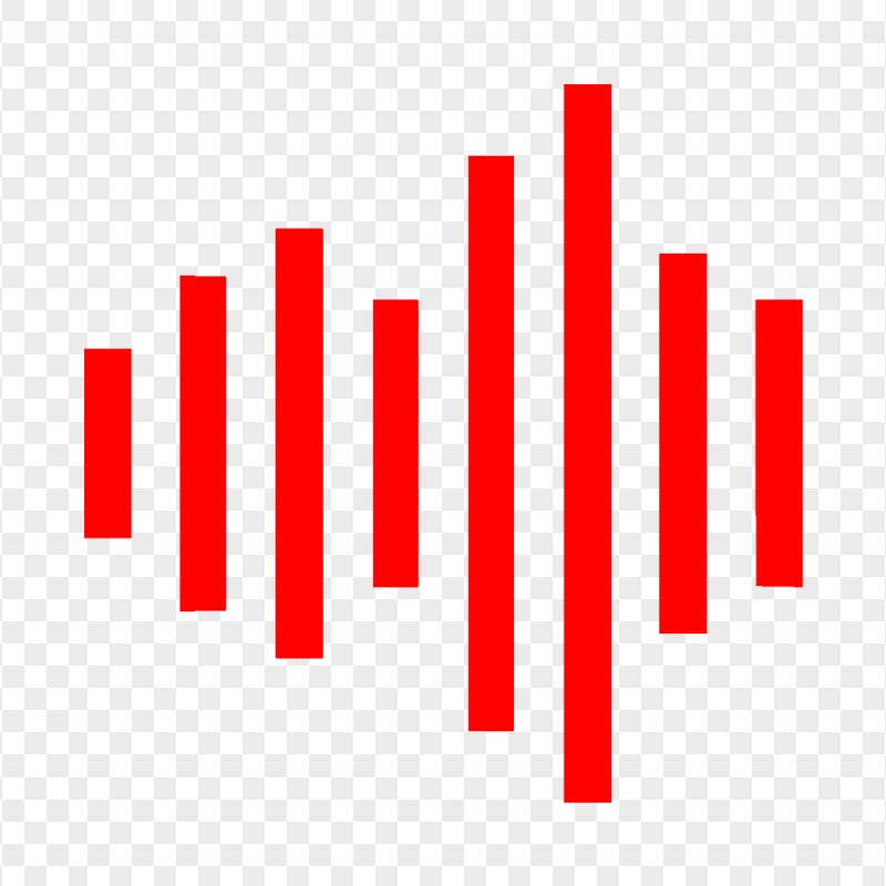 Sound Wave Red Icon