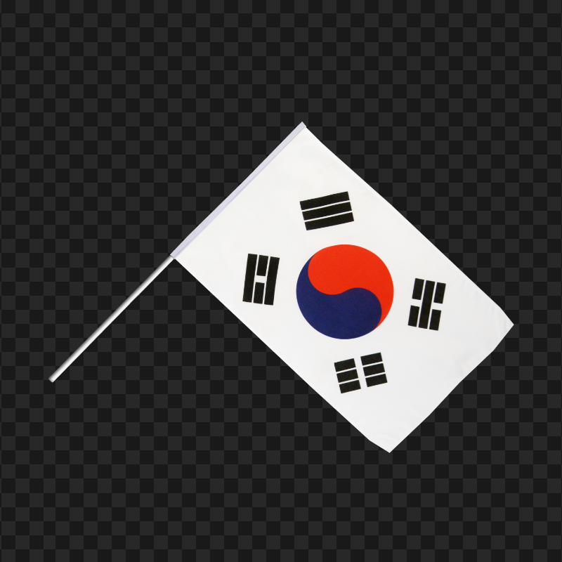 South Korea Small Flag Pole HD PNG
