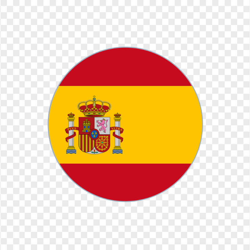 Spain Flag Round Circle Icon