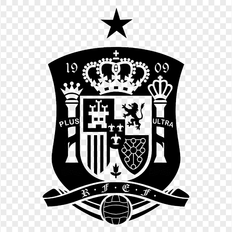 Spain National Football Team Black Logo PNG