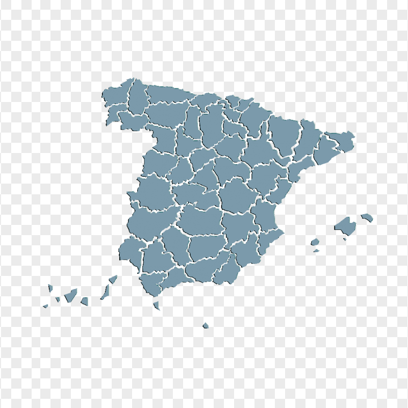 Spain States Map Image PNG