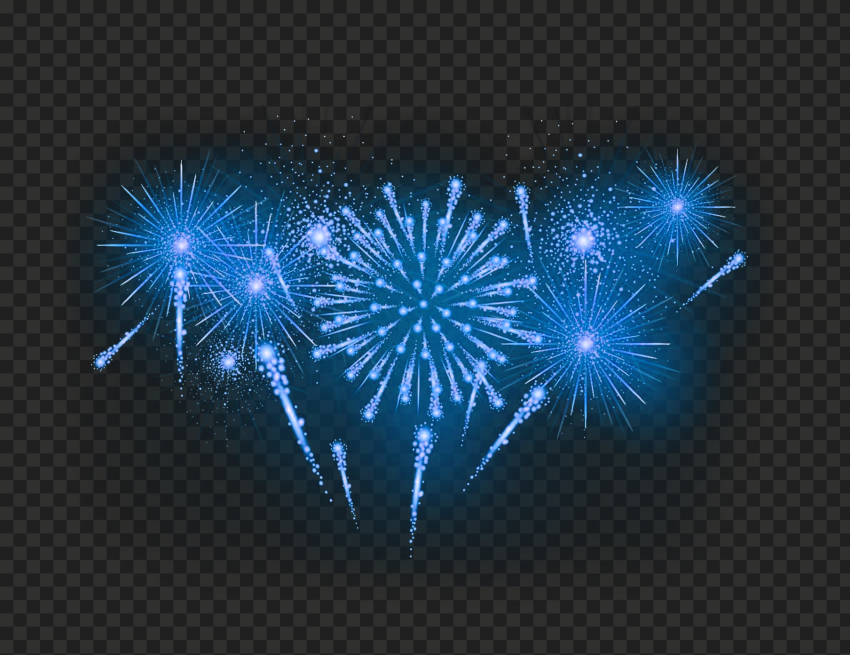 Sparkle Blue Fireworks HD PNG