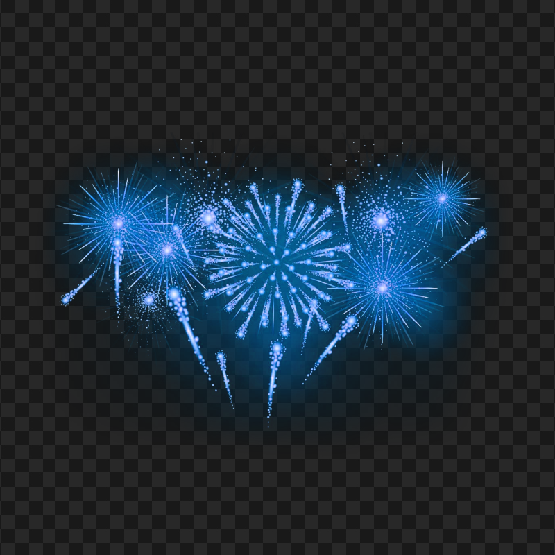 Sparkle Blue Fireworks HD PNG