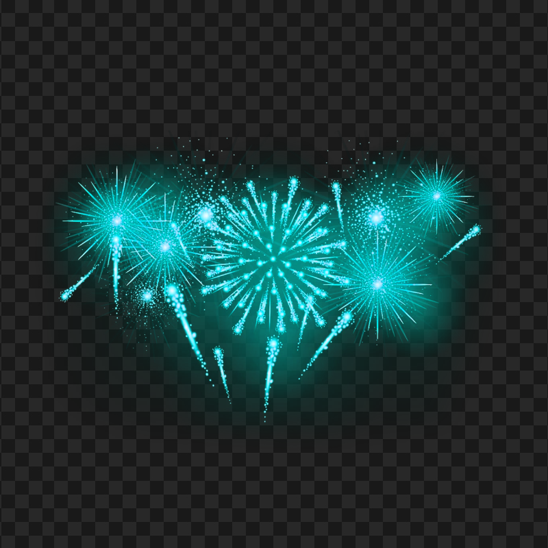 Sparkle Blue Green Fireworks FREE PNG