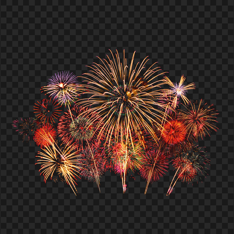 Sparkle Colored Fireworks FREE PNG