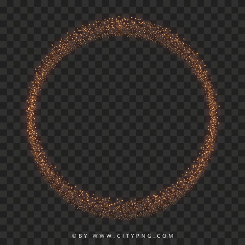 Sparkle Glitter Stars Circle Frame Effect HD PNG