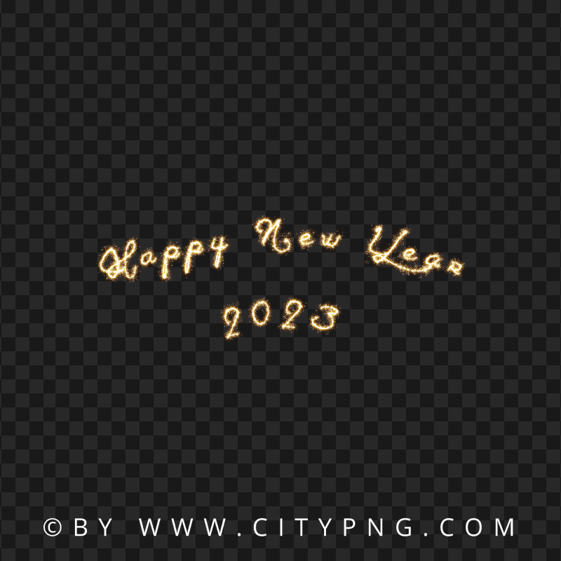 Sparkle Happy New Year 2023 Fireworks Effect HD PNG