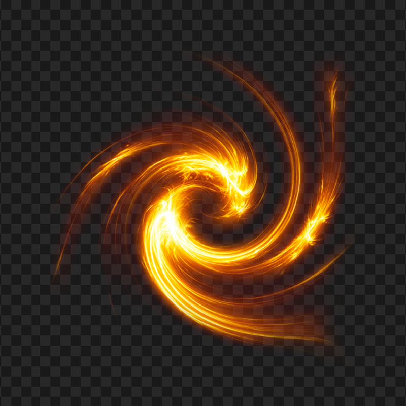 Sparkle Swirl Fire light PNG