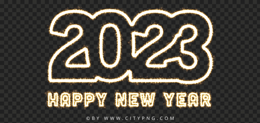 Sparkling Happy New Year 2023 Fireworks HD PNG