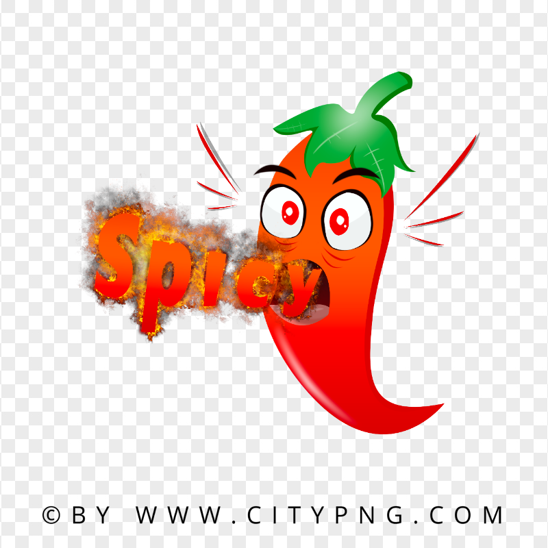 Spicy Chili Pepper Vector Cartoon Character PNG Image